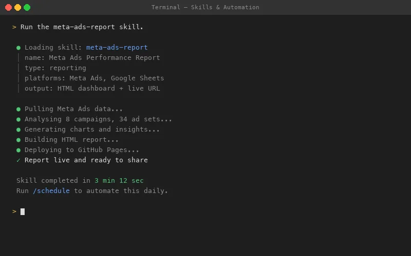 Claude Code skills and Routines automation